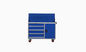 ตู้เครื่องมือมือถือสีน้ำเงิน 5 ลิ้นชัก, ISO9001 Mobile Workbench พร้อมที่เก็บเครื่องมือ